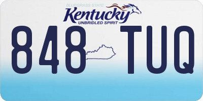 KY license plate 848TUQ
