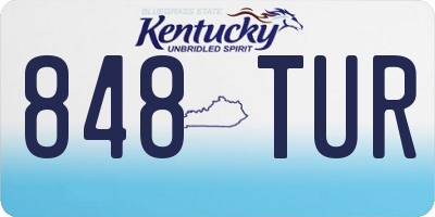 KY license plate 848TUR