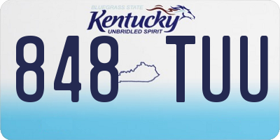 KY license plate 848TUU