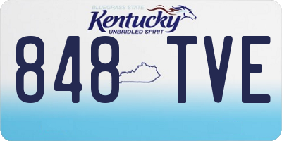 KY license plate 848TVE