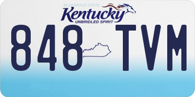 KY license plate 848TVM