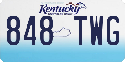 KY license plate 848TWG