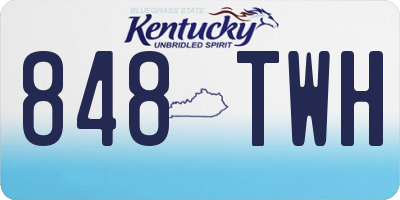 KY license plate 848TWH