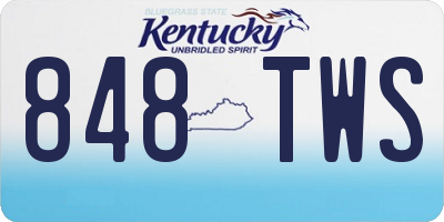 KY license plate 848TWS