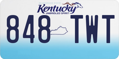 KY license plate 848TWT