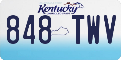 KY license plate 848TWV
