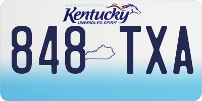 KY license plate 848TXA