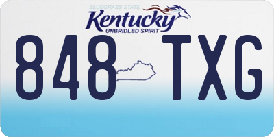 KY license plate 848TXG