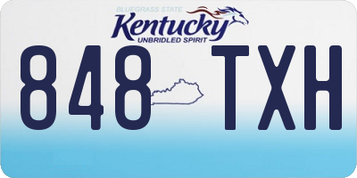 KY license plate 848TXH