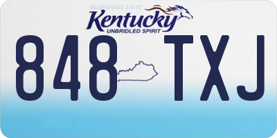 KY license plate 848TXJ