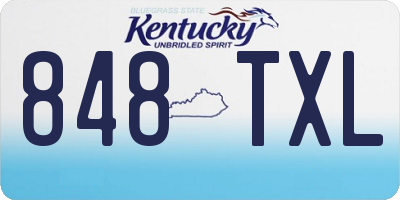 KY license plate 848TXL