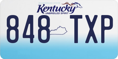 KY license plate 848TXP
