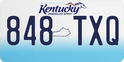 KY license plate 848TXQ