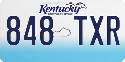 KY license plate 848TXR