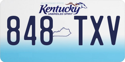 KY license plate 848TXV