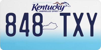 KY license plate 848TXY