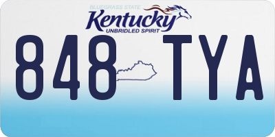 KY license plate 848TYA