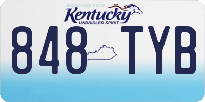 KY license plate 848TYB