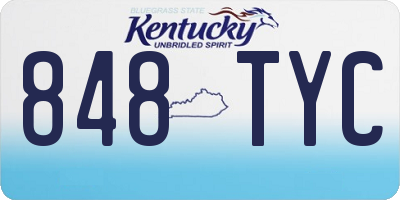 KY license plate 848TYC