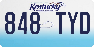 KY license plate 848TYD
