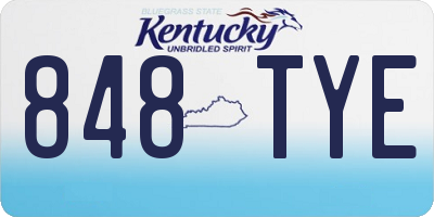KY license plate 848TYE