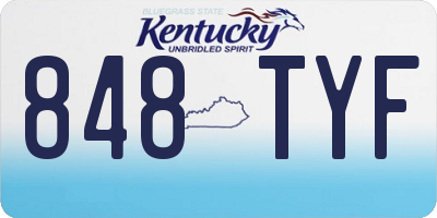 KY license plate 848TYF