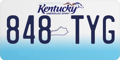 KY license plate 848TYG
