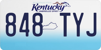 KY license plate 848TYJ