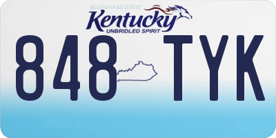 KY license plate 848TYK