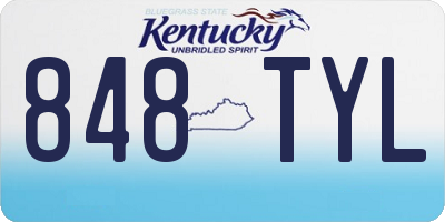 KY license plate 848TYL