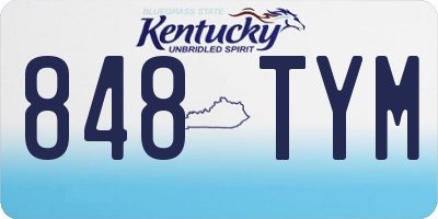 KY license plate 848TYM