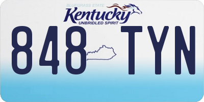KY license plate 848TYN