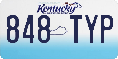 KY license plate 848TYP