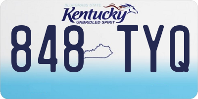 KY license plate 848TYQ