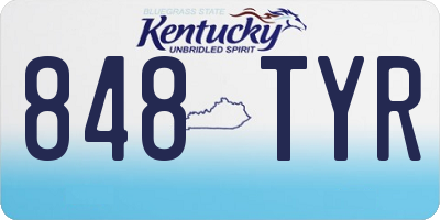 KY license plate 848TYR
