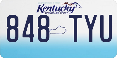 KY license plate 848TYU