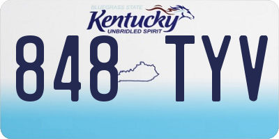 KY license plate 848TYV