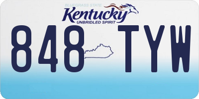 KY license plate 848TYW