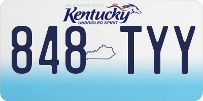 KY license plate 848TYY