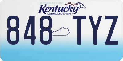 KY license plate 848TYZ