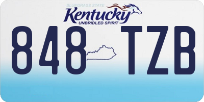 KY license plate 848TZB