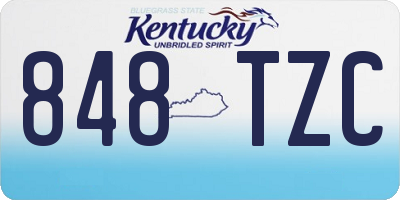 KY license plate 848TZC