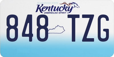 KY license plate 848TZG