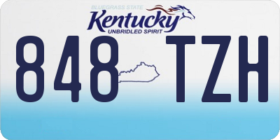 KY license plate 848TZH
