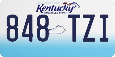 KY license plate 848TZI