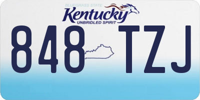KY license plate 848TZJ