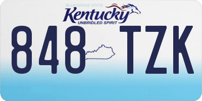 KY license plate 848TZK