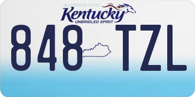 KY license plate 848TZL