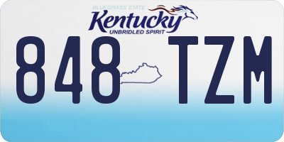 KY license plate 848TZM