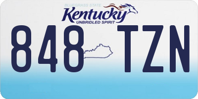 KY license plate 848TZN
